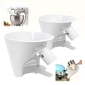 2Pcs White Flour Funnel for Kitchen Aid Mixer, Flour Funnel Accessories for Kitchen Aid Artisan KSM150 5-Quart Tilt-Head Stand Mixer,Plastic Powder Funnels with Easy-Pour, Prevents Spills and Messes