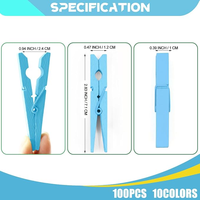 100 Pcs White Clothes pins - Image 7