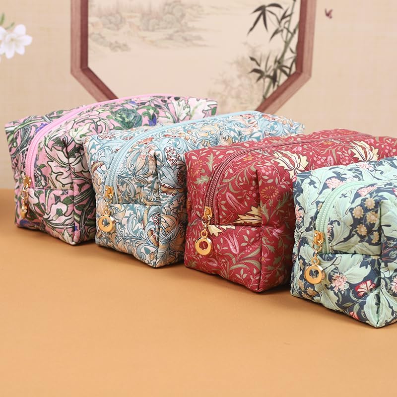 Large Pencil Case, Quilted Cotton Pencil Pouch, Cute Floral Pen Bag - Image 6