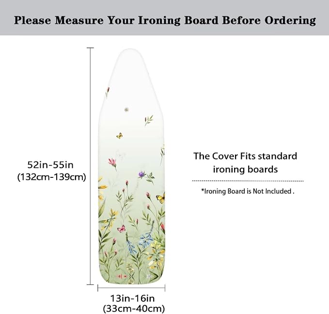 Simple Floral Ironing Board Cover Scorch and Stain Resistant Pressing Cloth - Image 5