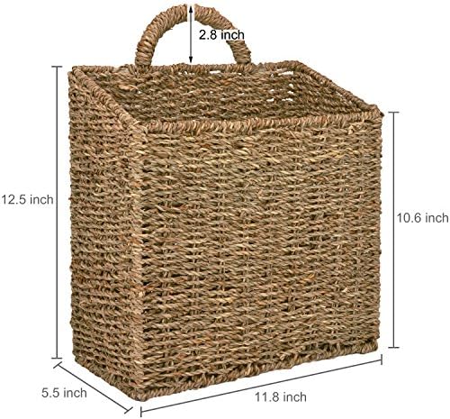 MyGift 12.5 Inch Large Wall Storage Basket Hanging Magazine Mail Organizer - Image 5