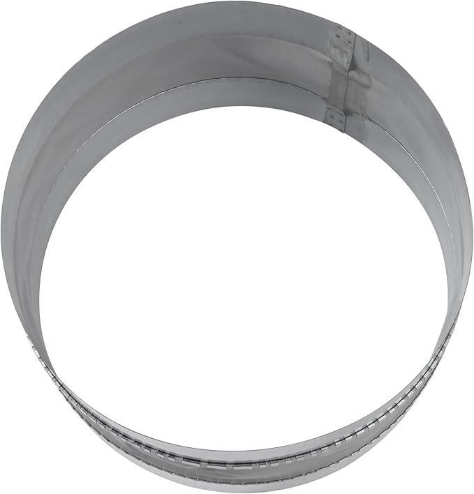 Vent Systems 12" Inch Flexible Vibration-Reducing Duct Connector – Round Galvanized Steel Vent Hose Adapter, Male-End Spiral Duct, Pipe Extender, HVAC Ventilation Fittings - Inline Duct Work Coupler