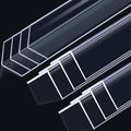 Sasylvia 10 Pcs Wall Corner Protector Guards, Avoid Scratching Scuffs, 1 x 36 Inches Vinyl Corner Trim Molding, Ease Install & Cleaning for Door Countertop Furniture Cabinet Protection, Clear