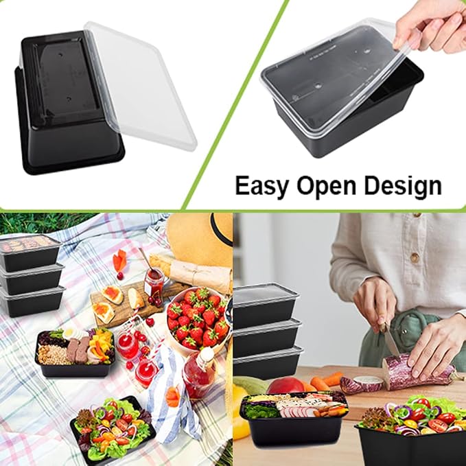 50-Pack Meal Prep Containers, Single Compartment - Image 6