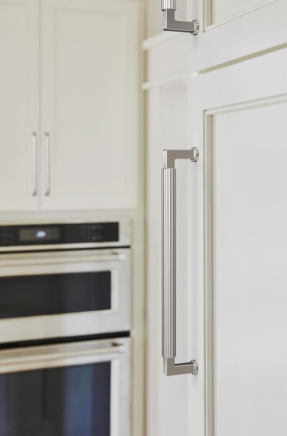 Amerock Ballard 8-13/16 inch (224mm) Center-to-Center Polished Nickel Cabinet Pull, BP37647PN