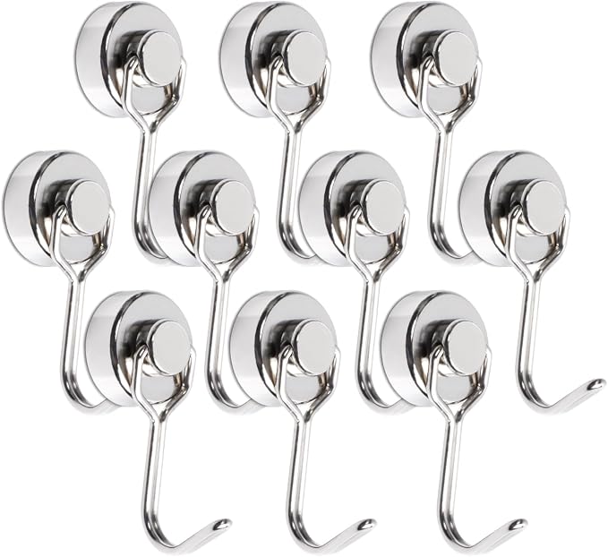 MAGXCENE Swivel Swing Magnetic Hooks, Strong Neodymium Magnetic Hooks Heavy Duty by MAGXCENE