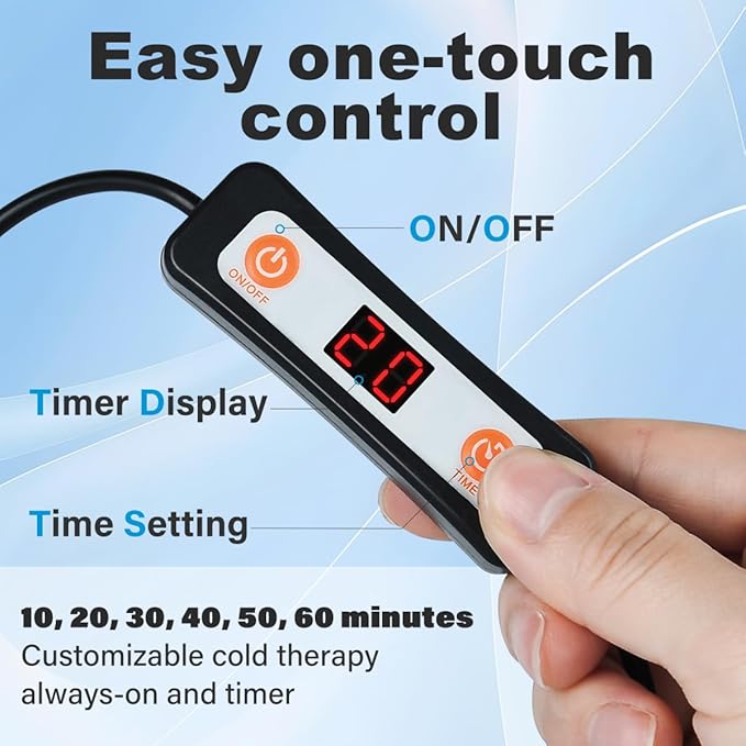 Shoulder Ice Machine Rotator Cuff Cold Therapy, Ice Machine for Shoulder After Surgery Post-Surgery Care, Timer, Compression Pad 9-Quart