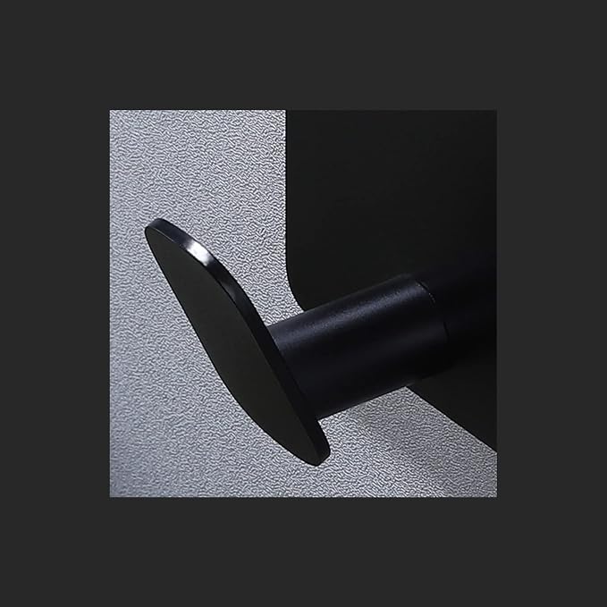 26lb Heavy Duty Adhesive Towel Hooks, No-Damage 4 Pack Matte Black | High - Image 4