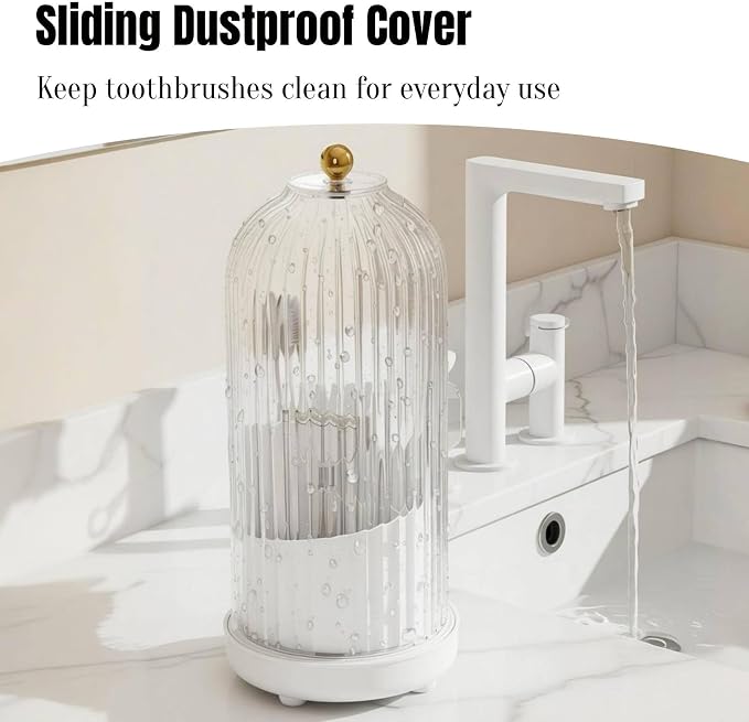 JEESA Dustproof Toothbrush Holder Organizer - Image 3