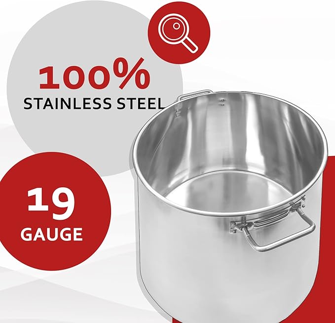 Concord 120 Quart Stainless Steel Stock Pot Cookware