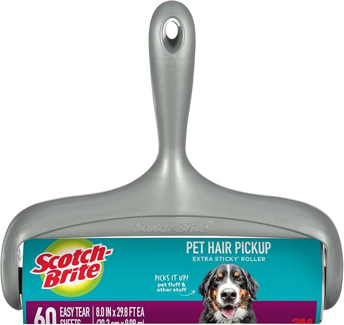 Scotch-Brite Pet Hair Extra Sticky Large Lint Roller, 60 Sheets, 1 Pack by Unknown