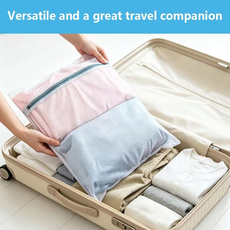4 Pack Mesh Laundry Bags for Delicates, Medium Wash Bags for Laundry, Durable - Image 6