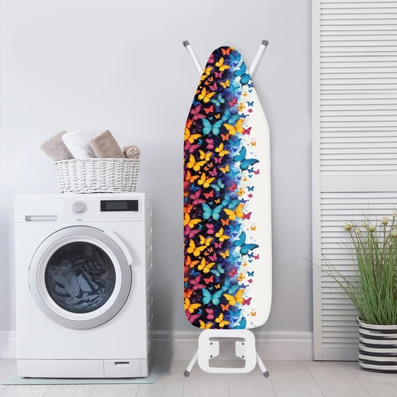 Colorful Butterfly Steam Ironing Board Cover Yellow Blue Cartoon Butterfly Duty - Image 4
