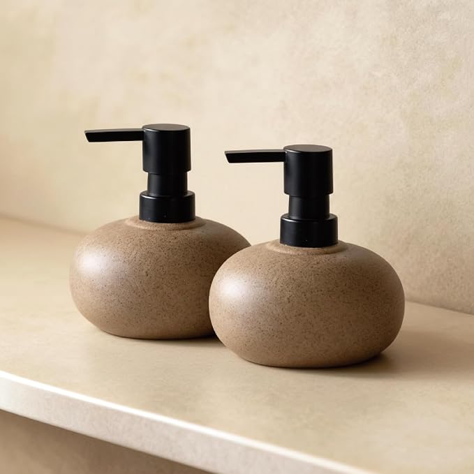 10oz Ceramic Hand Soap Dispenser, Elegant Liquid Soap Dispenser - Image 2
