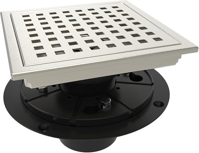 6 Inch Square Shower Floor Drain by WEBANG