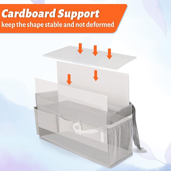 Bedside Caddy, Bedside Storage Bag Hanging Organizer - Image 4