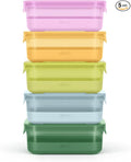 Ello 3.7 Cup Plastic Meal Prep Containers, 5 Pack, Meadow | Set of 5 leakproof by Ello