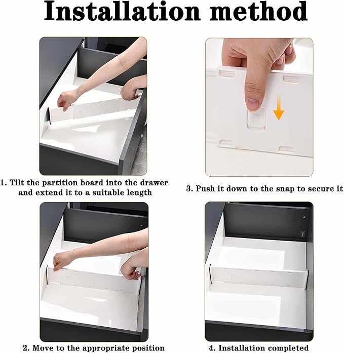 12 Pack Drawer Dividers for Clothes, 3.15" High 10.83"-17.97" Adjustable Expandable Dresser Drawer Organizer, Clear Plastic Separators for Dresser, Baby Clothing, Underwear, Cosmetic