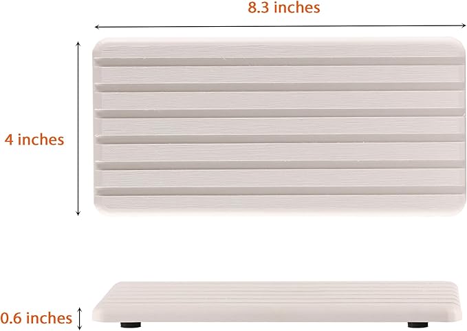 2 PCS Water Absorbent diatomite Coasters, 8.3" x 4" Water Absorbing Stone Tray for Sink, Stone Drying mat for Kitchen Counter, Stone soap Tray Used for Hand Soaps & toiletries & Plants