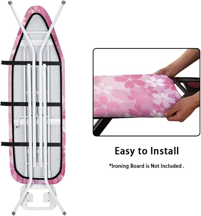 Pink Iron Board Cover Cherry Blossom Ironing Board Cover and Pad Soft Stain - Image 4