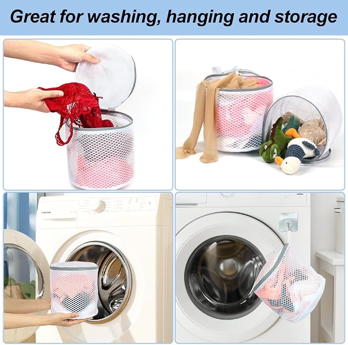 Vivifying Bra Bags for Laundry, 2 Pack Honeycomb Mesh Bra Washing Bags for - Image 6