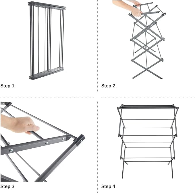 Collapsible Drying Rack for Laundry, Foldable Heavy Duty Clothes Drying Rack - Image 5