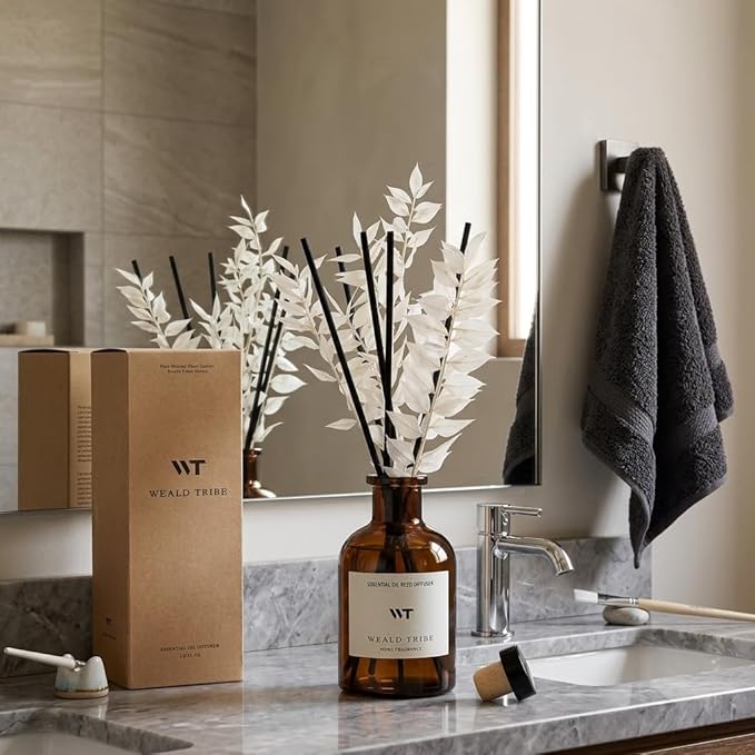Reed Diffuser Set for Bathroom Air Fresheners, Oil Diffuser Sticks | Hotel - Image 6