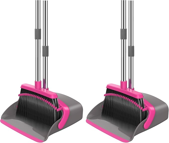 NACENA Broom and Dustpan Set, 52-in Long Adjustable Handle Broom Dustpan Combo by nacena