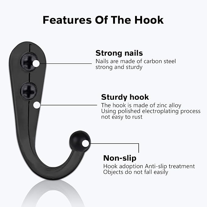 Hajoyful Coat Hooks-52 Pack Farmhouse Hooks - Image 3