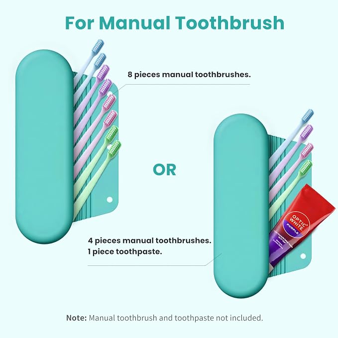 Silicone Electric Toothbrush Travel Case, Manual Toothbrush Travel Cover - Image 3