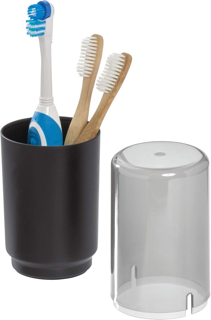 iDesign Austin Covered Holder, Holds Regular and Electric Toothbrushes | Holds - Image 3