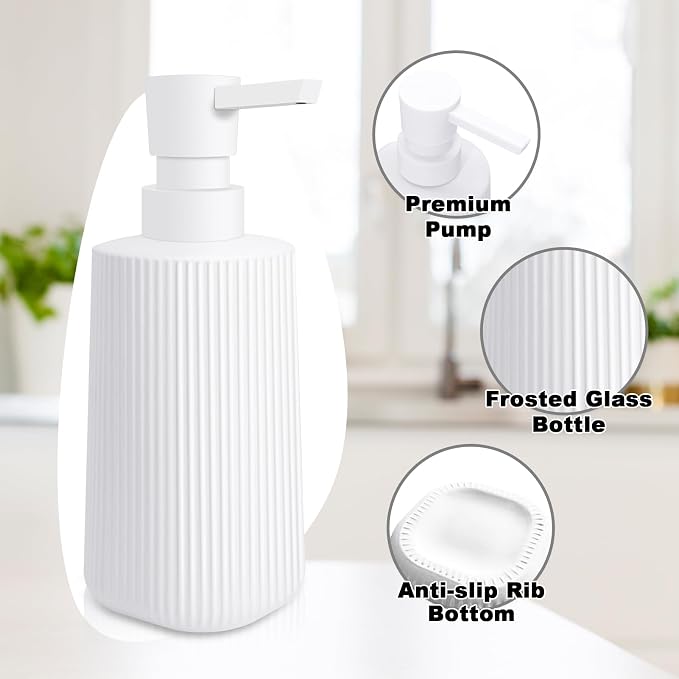 2 Pack Glass Small Soap Dispenser - Image 4