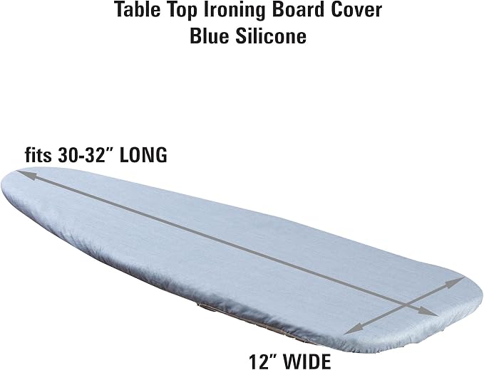 Household Essentials Tabletop Ironing Board Cover and Pad | Fits 30"-32" x 12" - Image 2