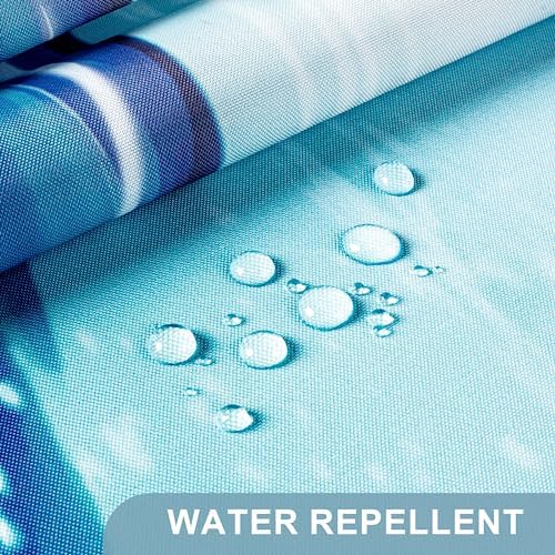 AmazerBath Fish Shower Curtain Blue, Washable Cloth Funny Fish in Shark's - Image 4