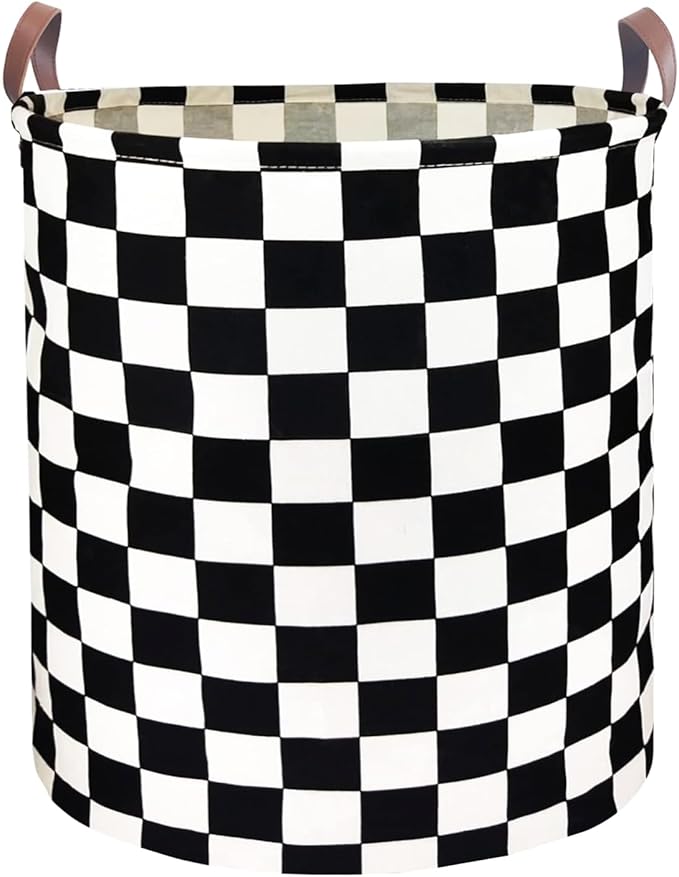 Waterproof Laundry Hamper Collapsible Laundry Basket Leather Handle Laundry Bag by %E2%80%8ETeLUVHome