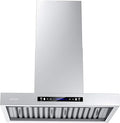 IKTCH 30-Inch Wall Mount Range Hood, 900 CFM Ducted Vent Hood with 4-Speed Fan, Gesture Sensing & Touch Control, Stainless Steel Kitchen Chimney Vent with Adjustable LED Lights