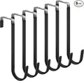 FYY Over the Door Hooks, Single-Hanger 6 Pack, Fits Doors 1.6" Black | Heavy by FYY