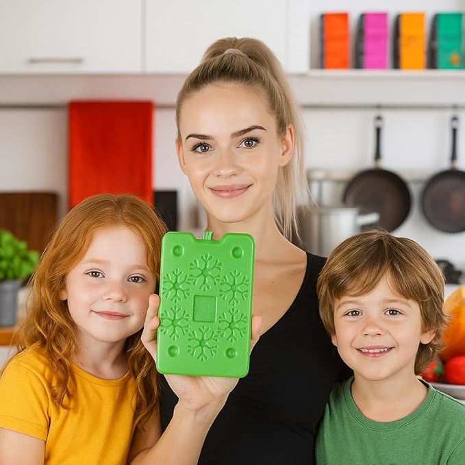 TrekProof Ice Packs for Lunch boxes and Coolers | Bento Lunch Box Ice Packs, Cooler Bag for Work, School, Picnic or Camping | Reusable Small Freezer Pack, Adult and Kid Friendly