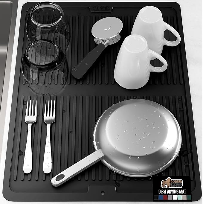 GORILLA GRIP 100% BPA-Free Patented Silicone Dish Drying Mat by Unknown