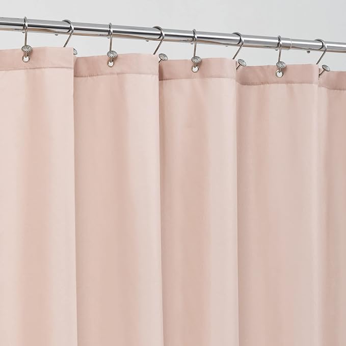 ALYVIA SPRING Waterproof Fabric Shower Curtain or Liner Blush Pink by ALYVIASPRING