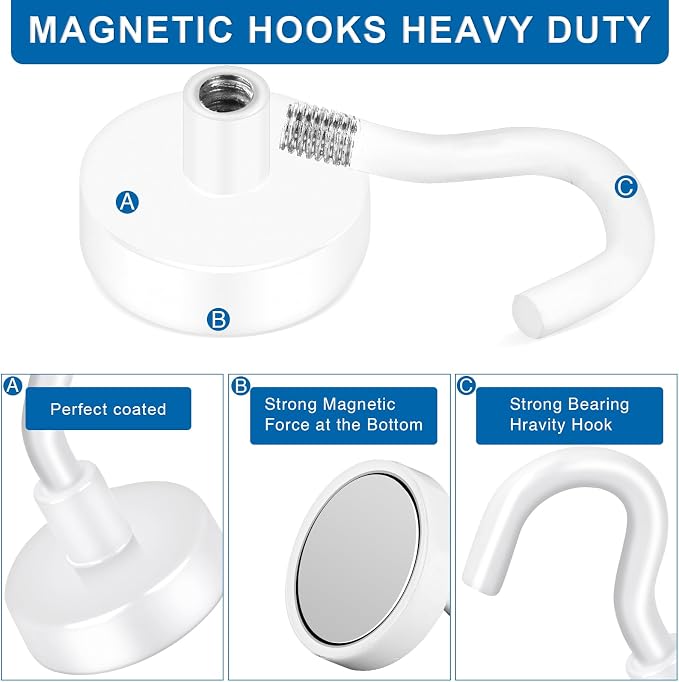 LOVIMAG Magnetic Hooks for Cruise Essentials 2026 Cabins Door 12 Pack-30LBS - Image 5