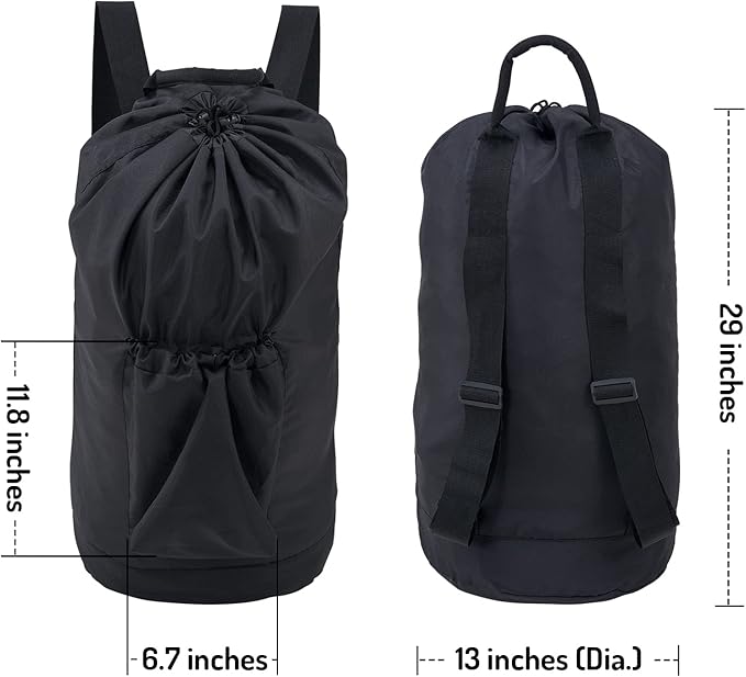 Seiritex Laundry Backpack Bag, Dirty Clothes Travel Laundry Bag - Image 2