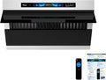 Awoco 30" Under Cabinet Range Hood, Side-Draft Design, 4 Speeds Exhaust Fan with 800 CFM, Voice, Gesture, Touch & Remote Control, 6" Vent, Dimmable LED Light Bars