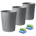 YGJT Small Trash Can, 3 Pack 1.8 Gallons Bathroom Trash Can by YGJT