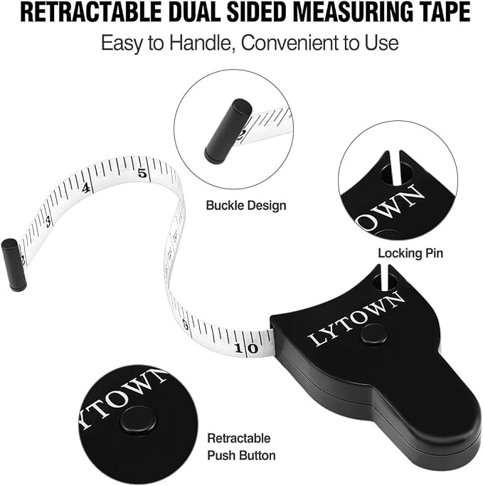 Automatic Telescopic Tape Measure, Body Measure Tape 60 inch, Self-Tightening - Image 4