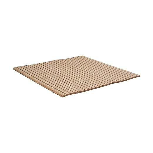Outwater 4ft Wide x 8ft High x 5/32in Thick Unfinished White Oak Veneer Decorative Wall Tambour Panel with 1/2in 30-Degree Groove Slats – Flexible, Customizable, and Easy-to-Install