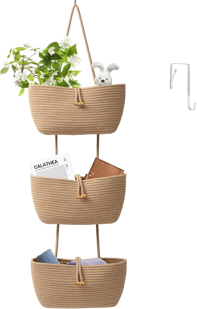 TeoKJ 3-Tier Cotton Rope Baskets by TeoKJ