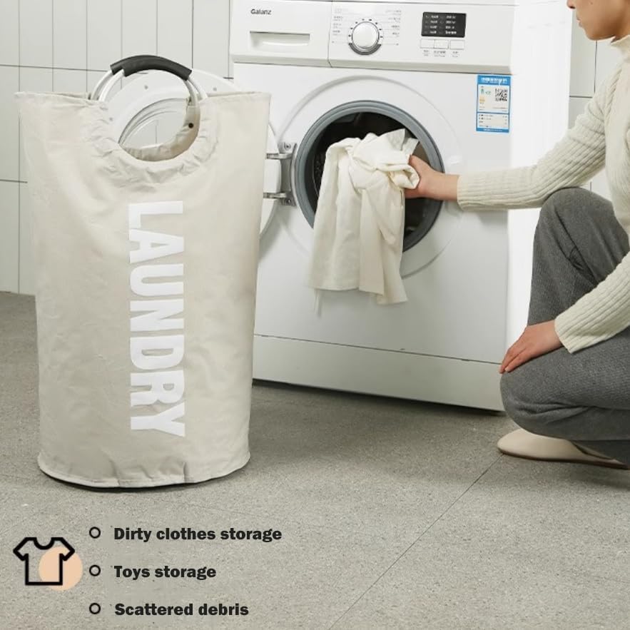 3 Pack 90L Laundry Basket, Waterproof Laundry Hamper, Dirty Clothes Hamper - Image 4