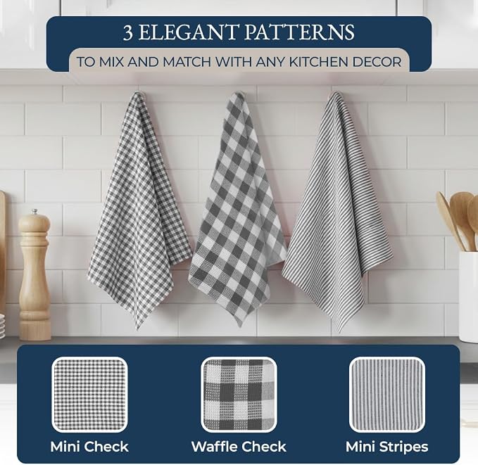 LANE LINEN Kitchen Towels and Oven Mitt Set 20 Pc - Image 5