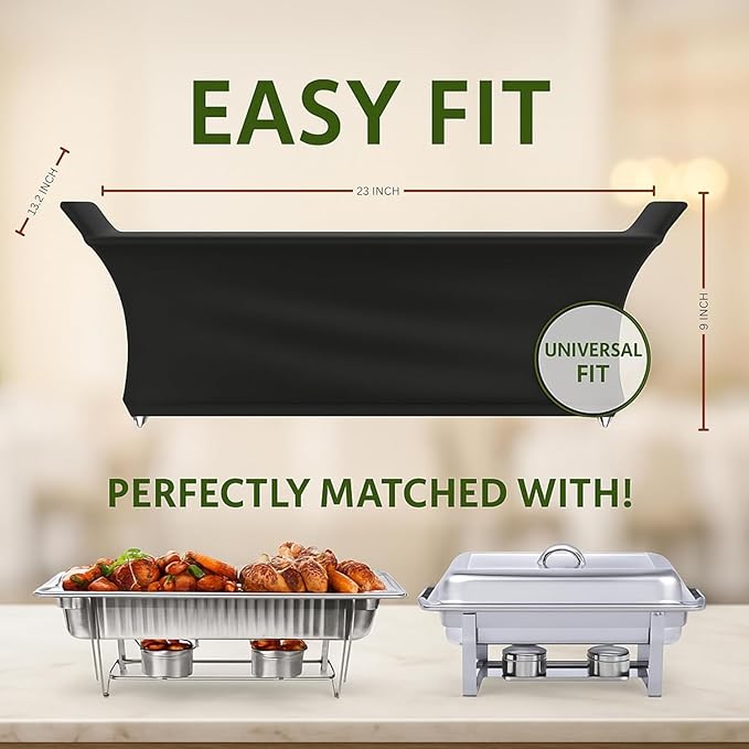 Limited Edition Chafer Wind Guard 2 Pack – Designer Chafing Dish Wind Cover | Wind-Blocking Decorative Cover Keeps Food Warm | Buffet & Catering Display for Events & Parties (snowflake print)